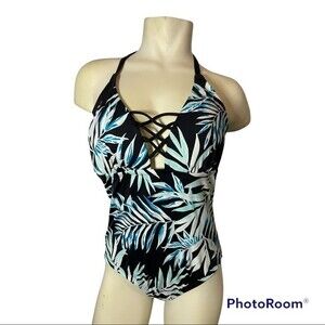 Apt. 9 Women's One Piece Leaf Print Swim Suit Size L